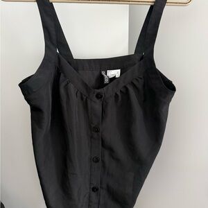 H&M Black Button-Front Camisole Tank